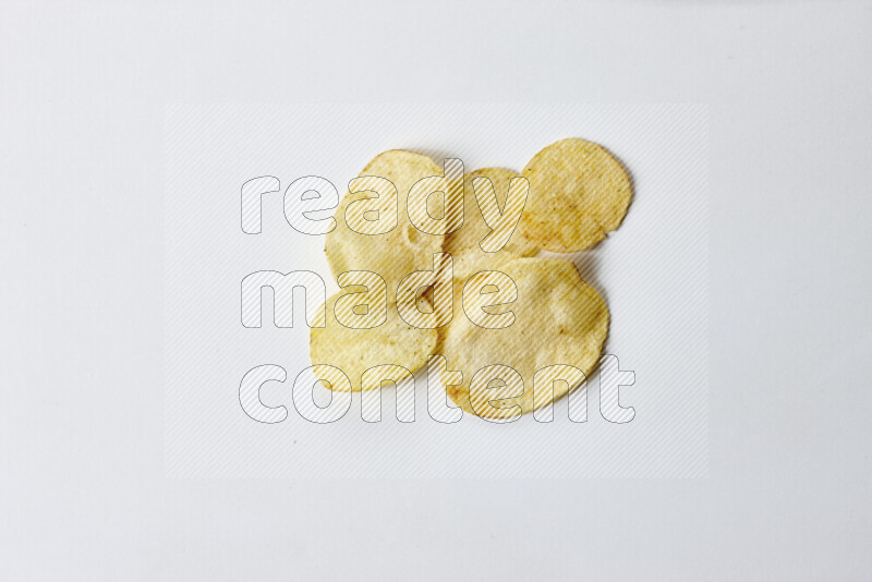 Chips snacks on white background