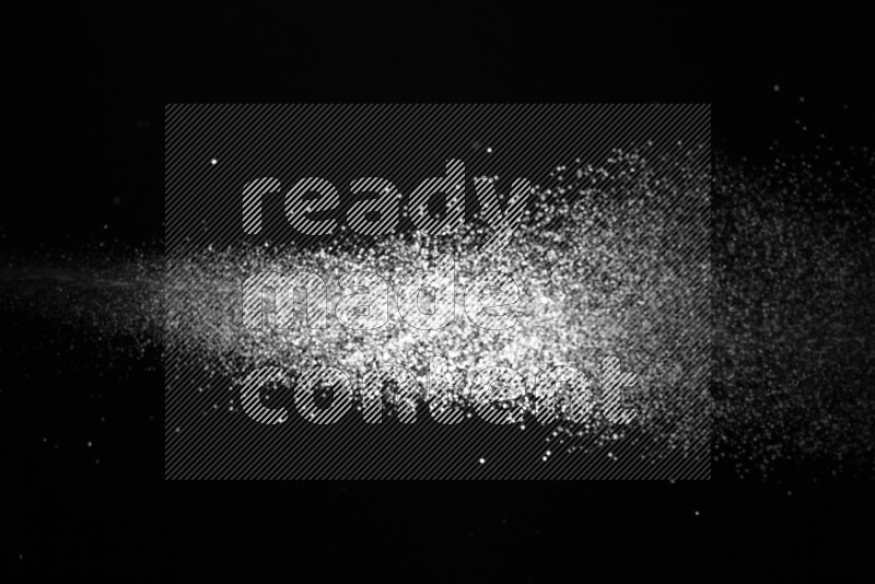 Snow spray on black background