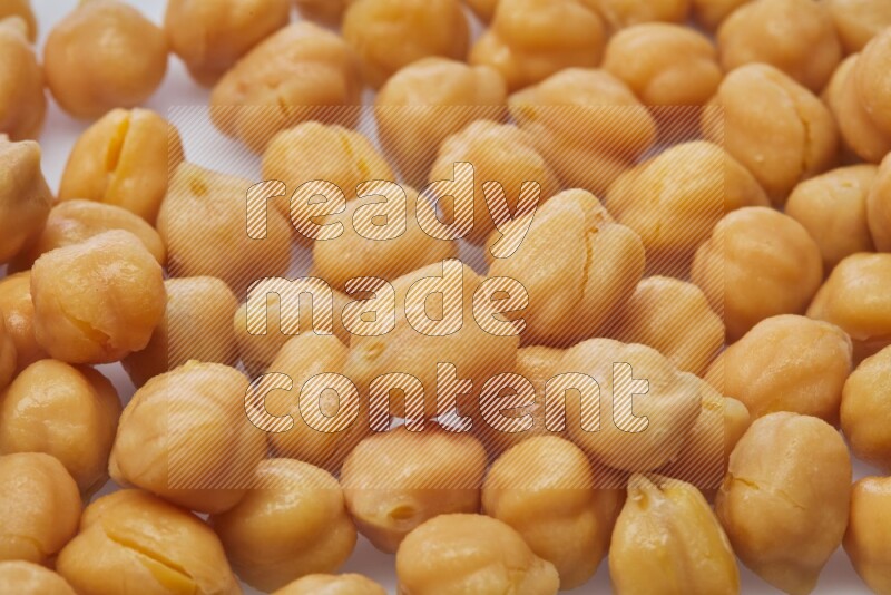 Boiled chickpeas on white background