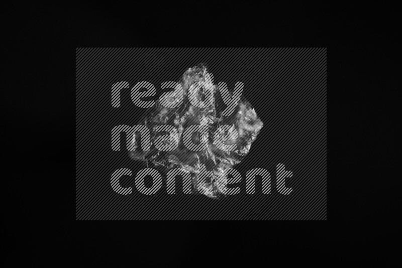 Transparent plastic textures on black background