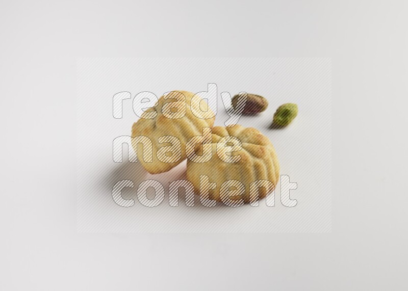 Two Pieces of Maamoul direct on white background