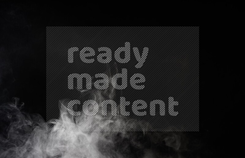 irregular white smoke on black background.