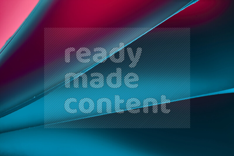 An abstract art piece displaying smooth curves in warm and cold gradients created by colored light