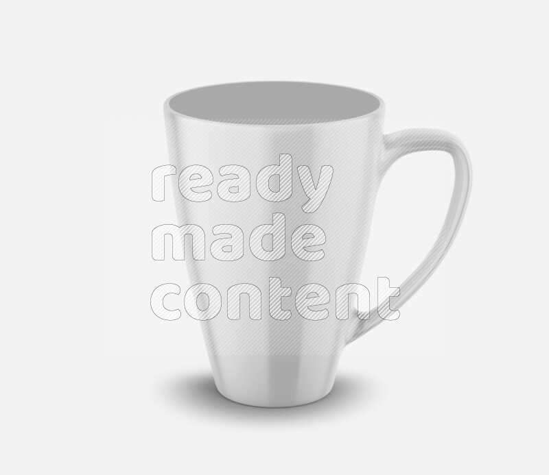 Ceramic glossy mug mockup isolated on white background 3d rendering