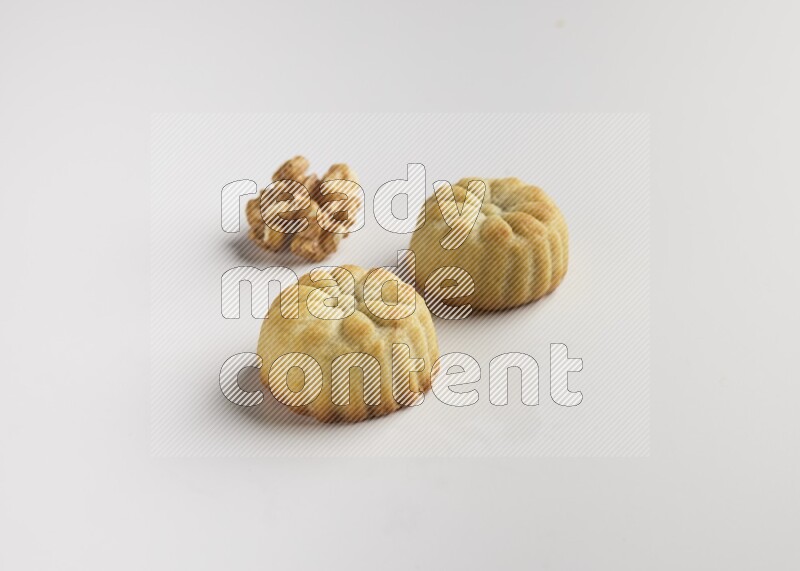 Two Pieces of Maamoul direct on white background