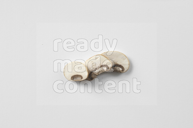 Mushrooms on white background