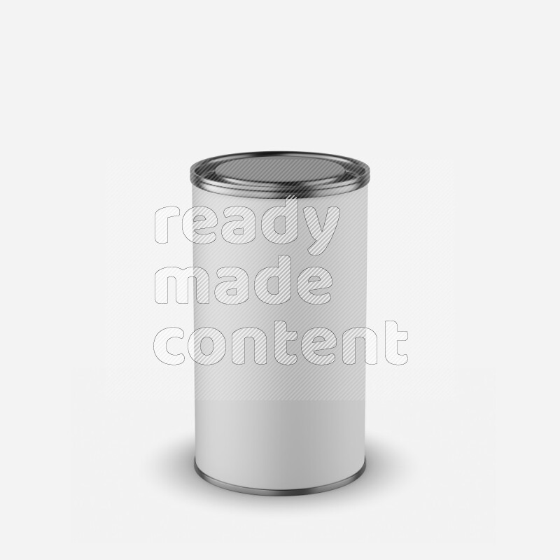 Paper tube mockup with matte label and metal lid isolated on white background 3d rendering