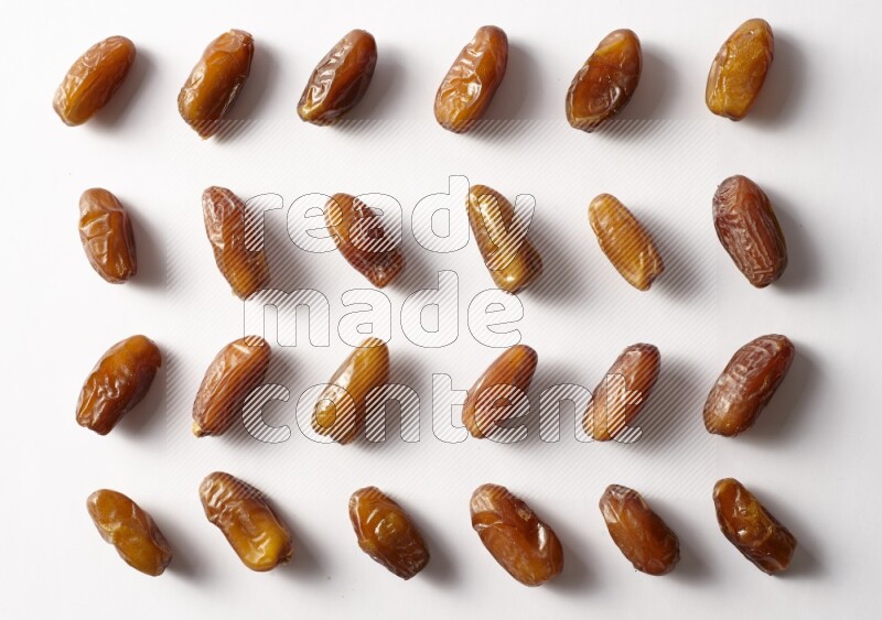 Dates on white background