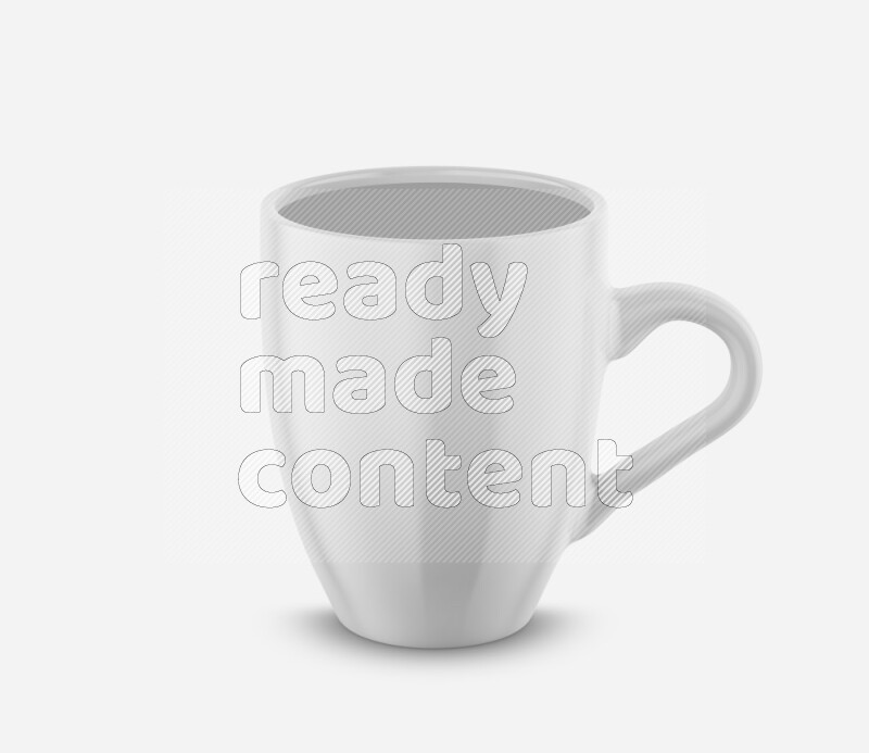 Ceramic glossy mug mockup isolated on white background 3d rendering