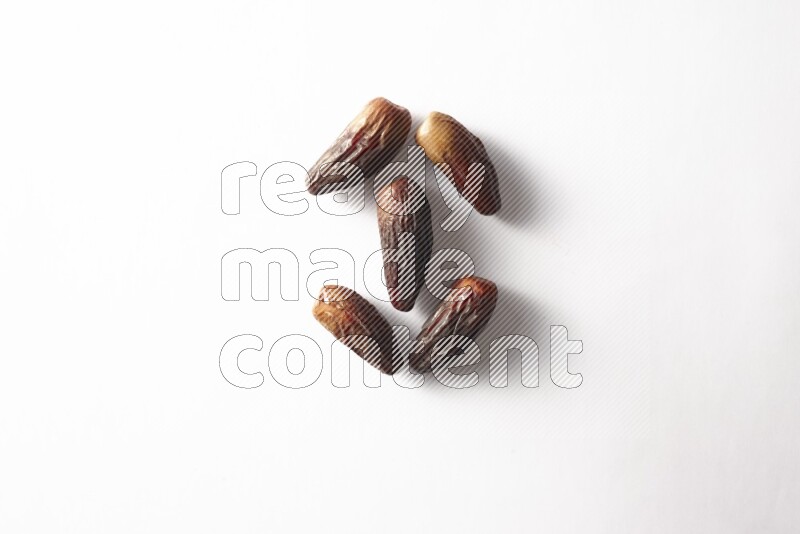 Dates on white background