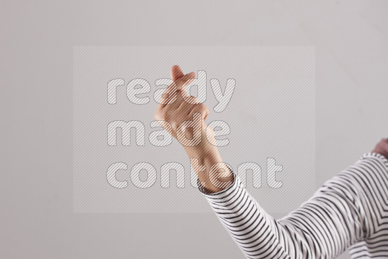 Woman hands gesturing sign language