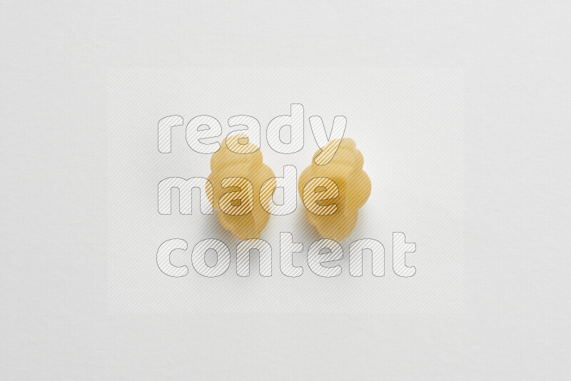 Snails pasta on white background