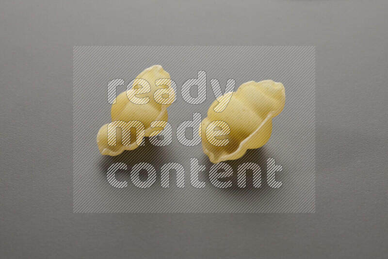 Snails pasta on grey background