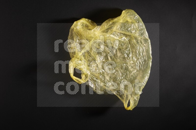 Colored plastic textures on black background