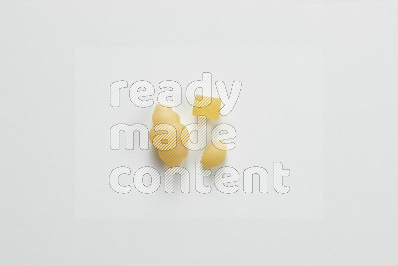 Different pasta types on white background