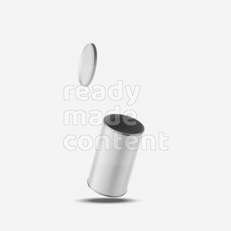 Small paper tube mockup with glossy label and plastic cap isolated on white background 3d rendering