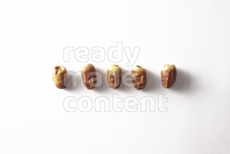 Dates on white background