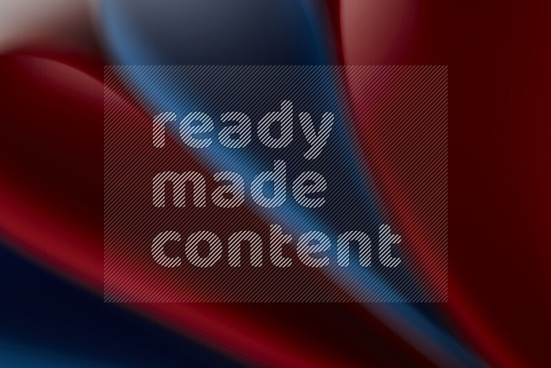 فن تجريدي يعرض المنحنيات المرتبة للأوراق باللون الأحمر والأزرق