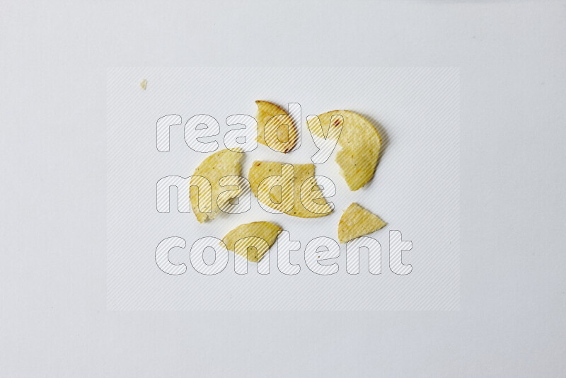 Chips snacks on white background
