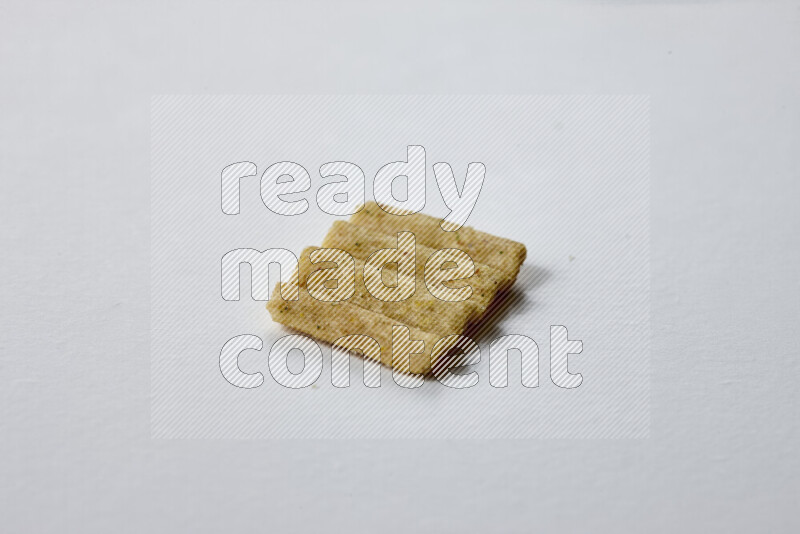 Crackers snacks on white background