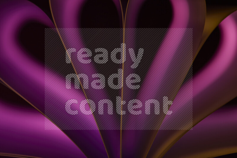 فن تجريدي يعرض منحنيات وتدرجات اللون الوردي مكونه بضوء ملون