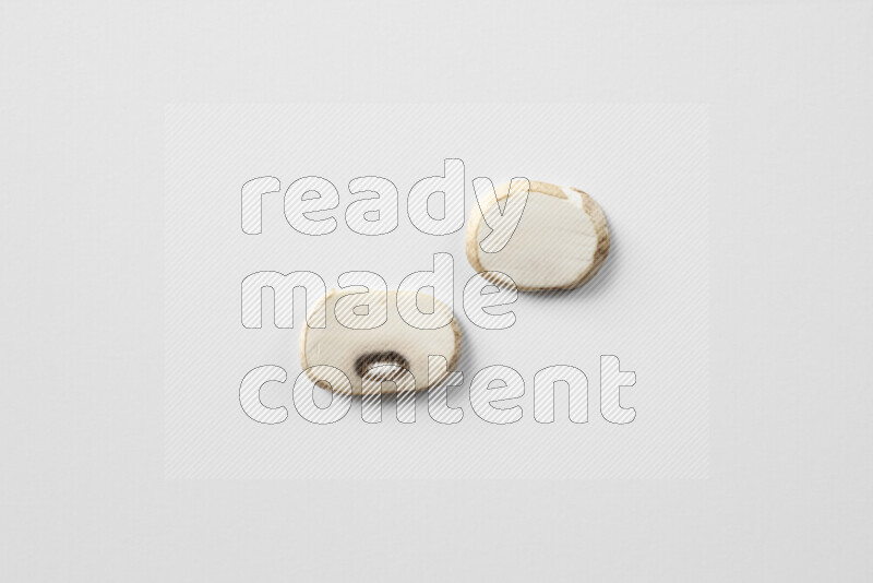 Mushrooms on white background