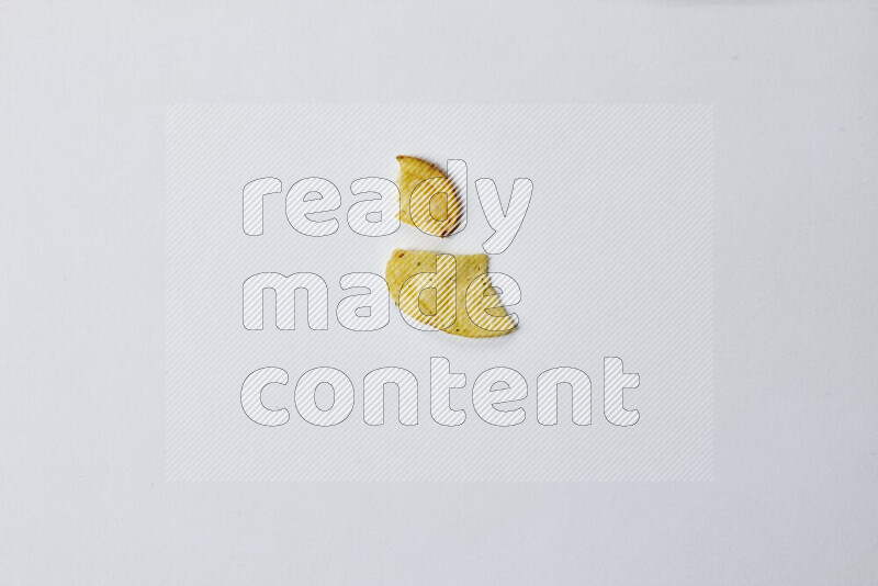 Chips snacks on white background