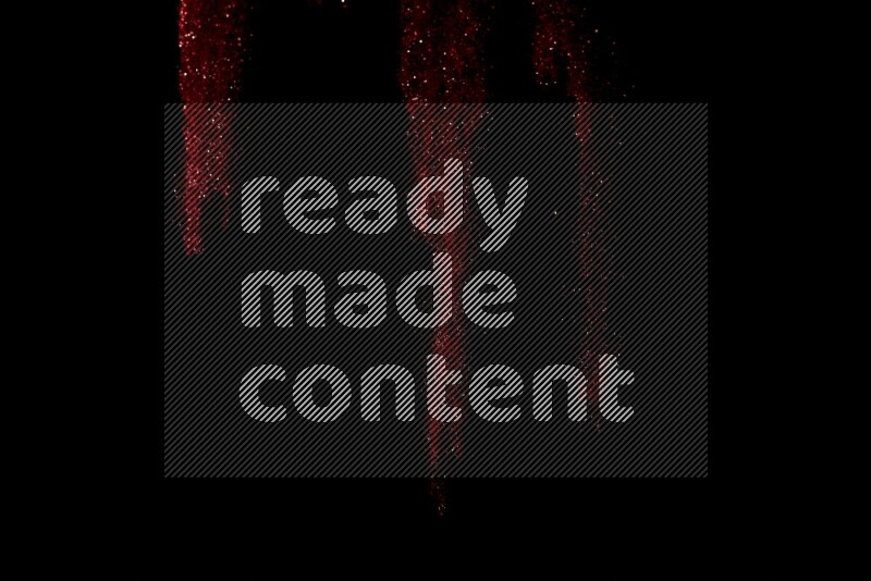 Red glitter powder isolated on black background