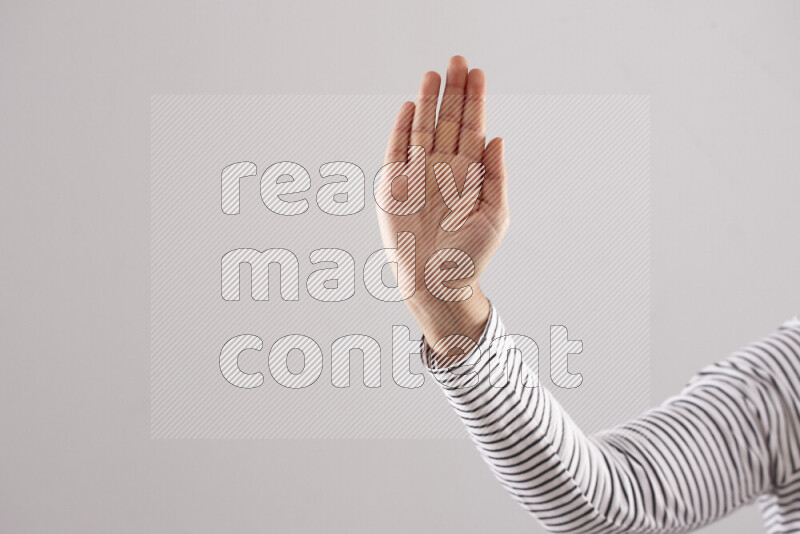 Woman hands gesturing sign language