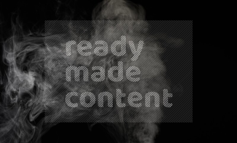 irregular white smoke on black background.