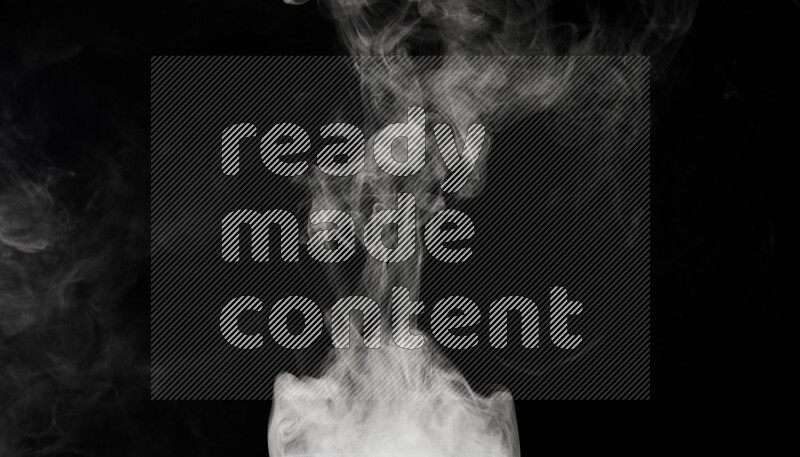 irregular white smoke on black background.