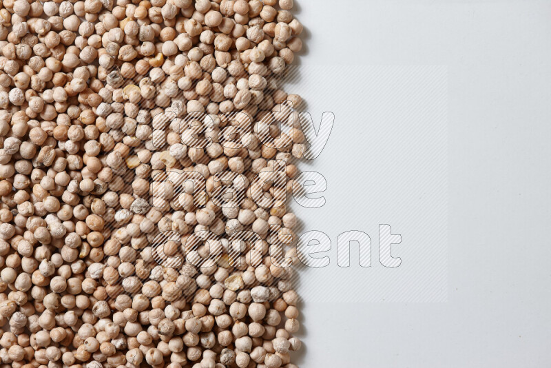 Chickpeas on white background