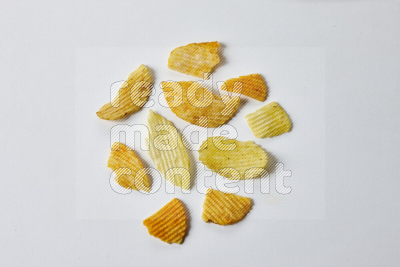 Chips snacks on white background