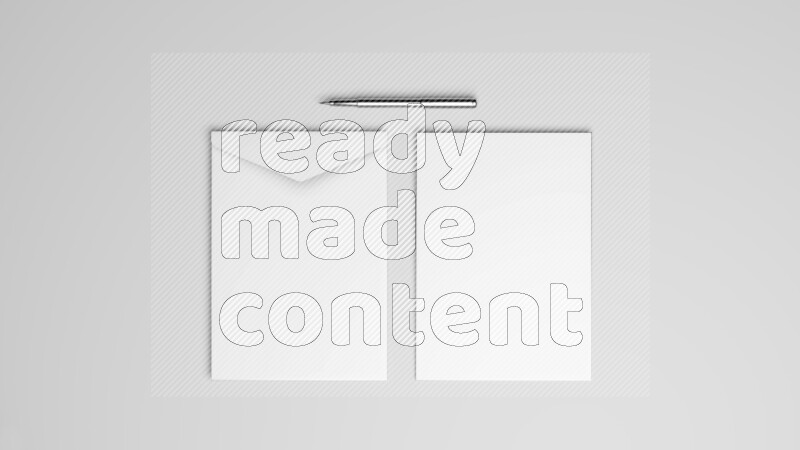 Corporate Stationery Elements, Blank White Textured Brand ID, On White Background