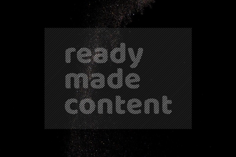 Multicolored glitter powder isolated on black background