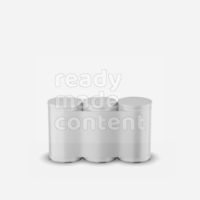 Set of paper tube mockup with glossy label and plastic cap isolated on white background 3d rendering