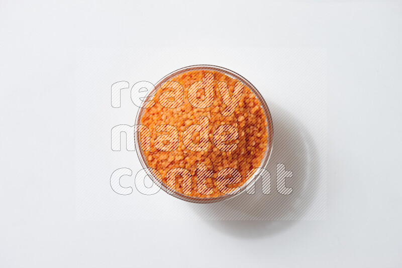Lentils on white background
