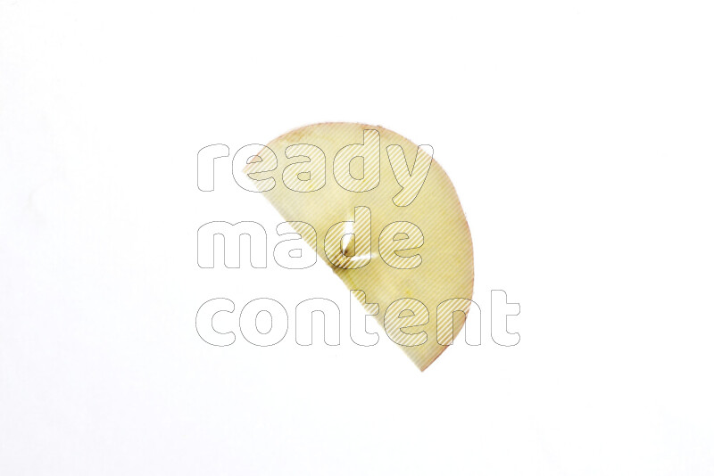 Apple slices on illuminated white background