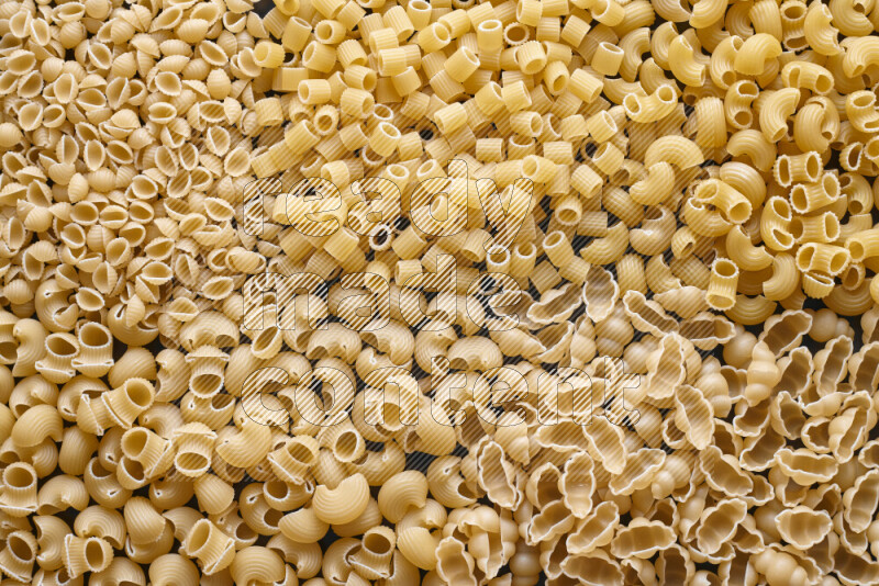 5 types of pasta filling the frame