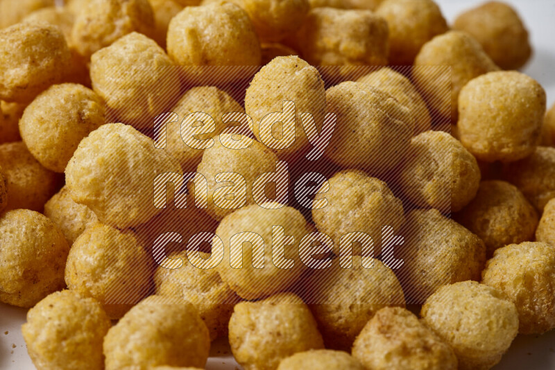 Puffs snacks on white background