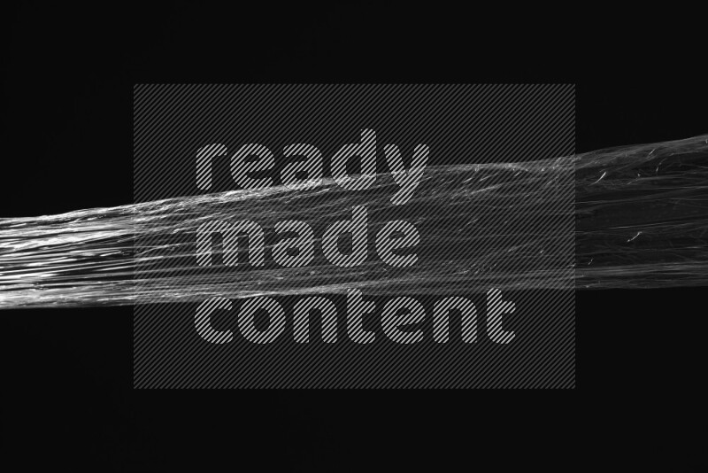 Plastic wrap texture on black background