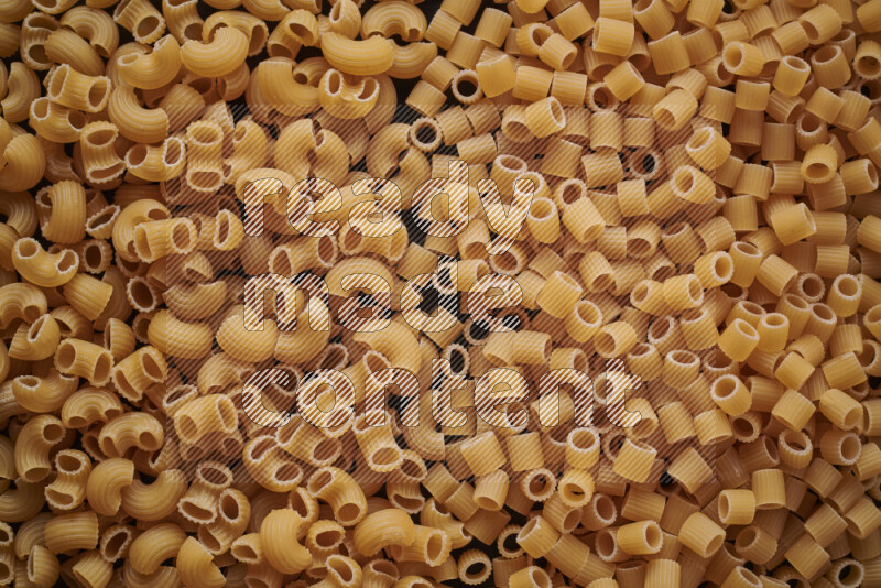 2 types of pasta filling the frame