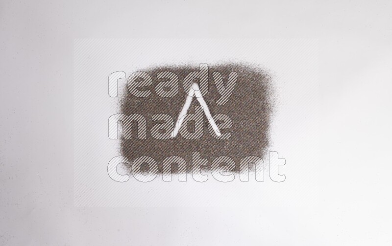 Arabic numbers written with glitter on white background