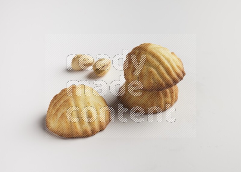Three Pieces of Maamoul direct on white background