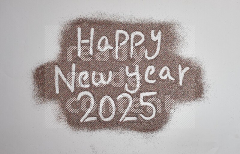 A sentence written with glitter on grey background