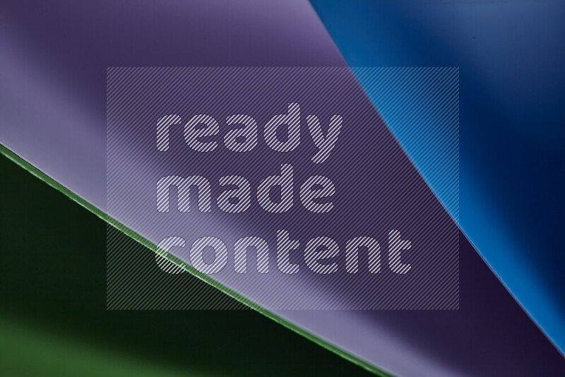 An abstract art showing colorful paper sheets arranged in an overlapping curves