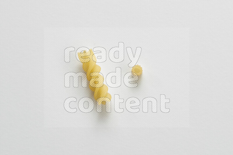 Different pasta types on white background