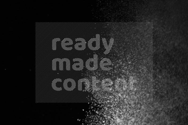 Snow spray on black background
