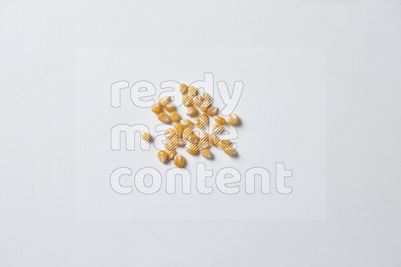 Dry Corn Kernels on white background