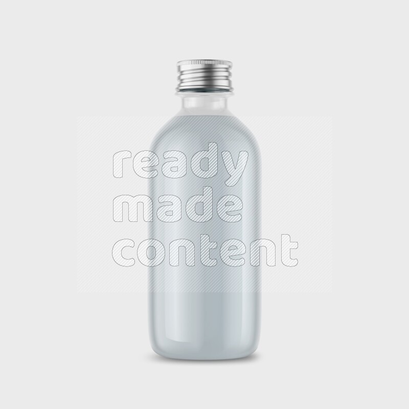 Plastic bottle mockup with a metal cap and no label isolated on white background 3d rendering
